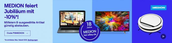 Jubiläumsangebot: 18 Jahre erfolgreicher Verkauf von Medion bei eBay
