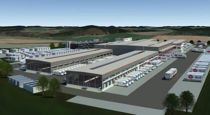 Neues Paketsortierzentrum von DPD in Aichach bei Augsburg