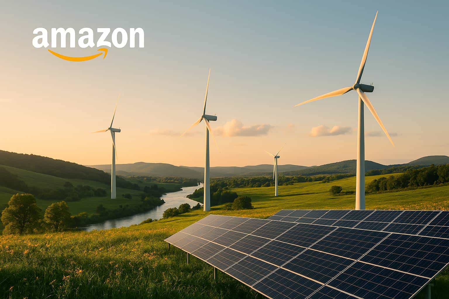 Amazon richtet Energieversorgung zunehmend auf erneuerbare und kohlenstofffreie Quellen aus