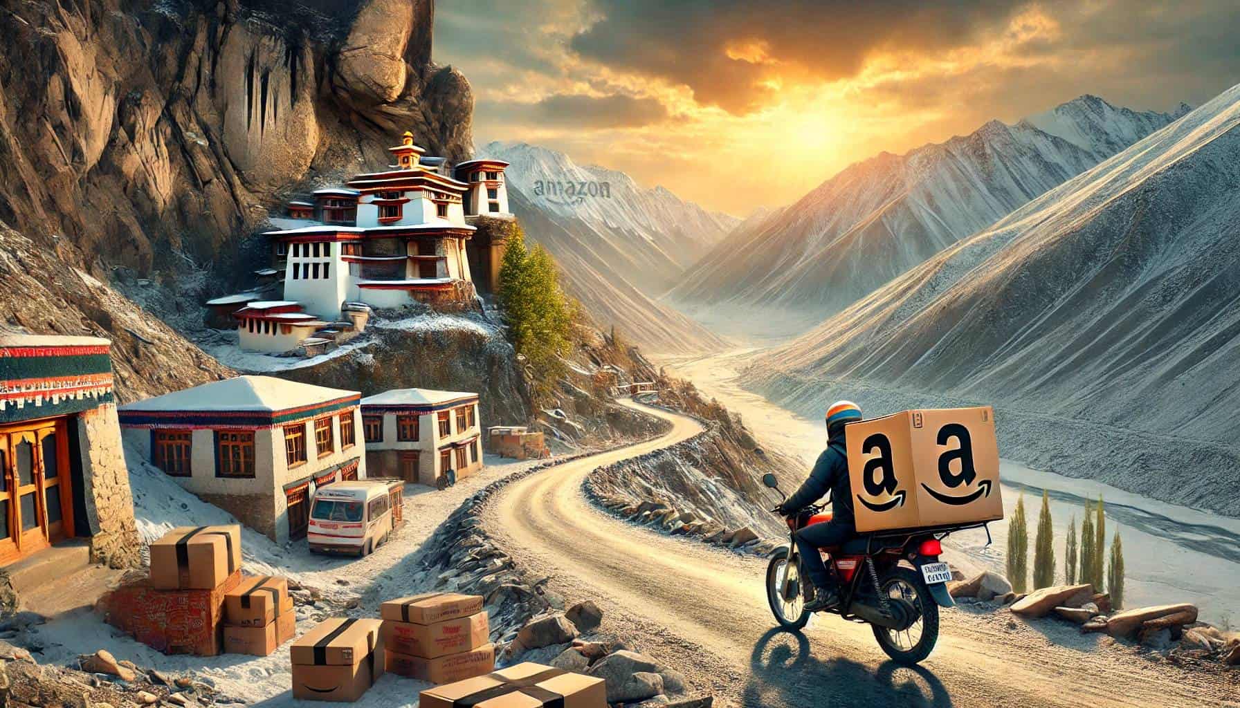 Wie Amazon in die entlegensten Regionen der Welt liefert: Leh, Indien