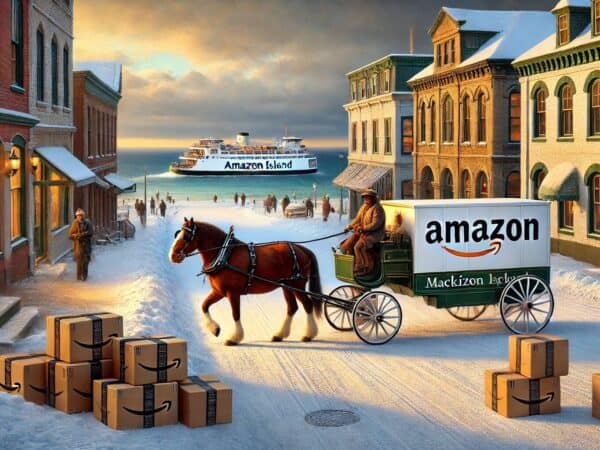 Wie Amazon in die entlegensten Regionen der Welt liefert: Mackinac Island, USA
