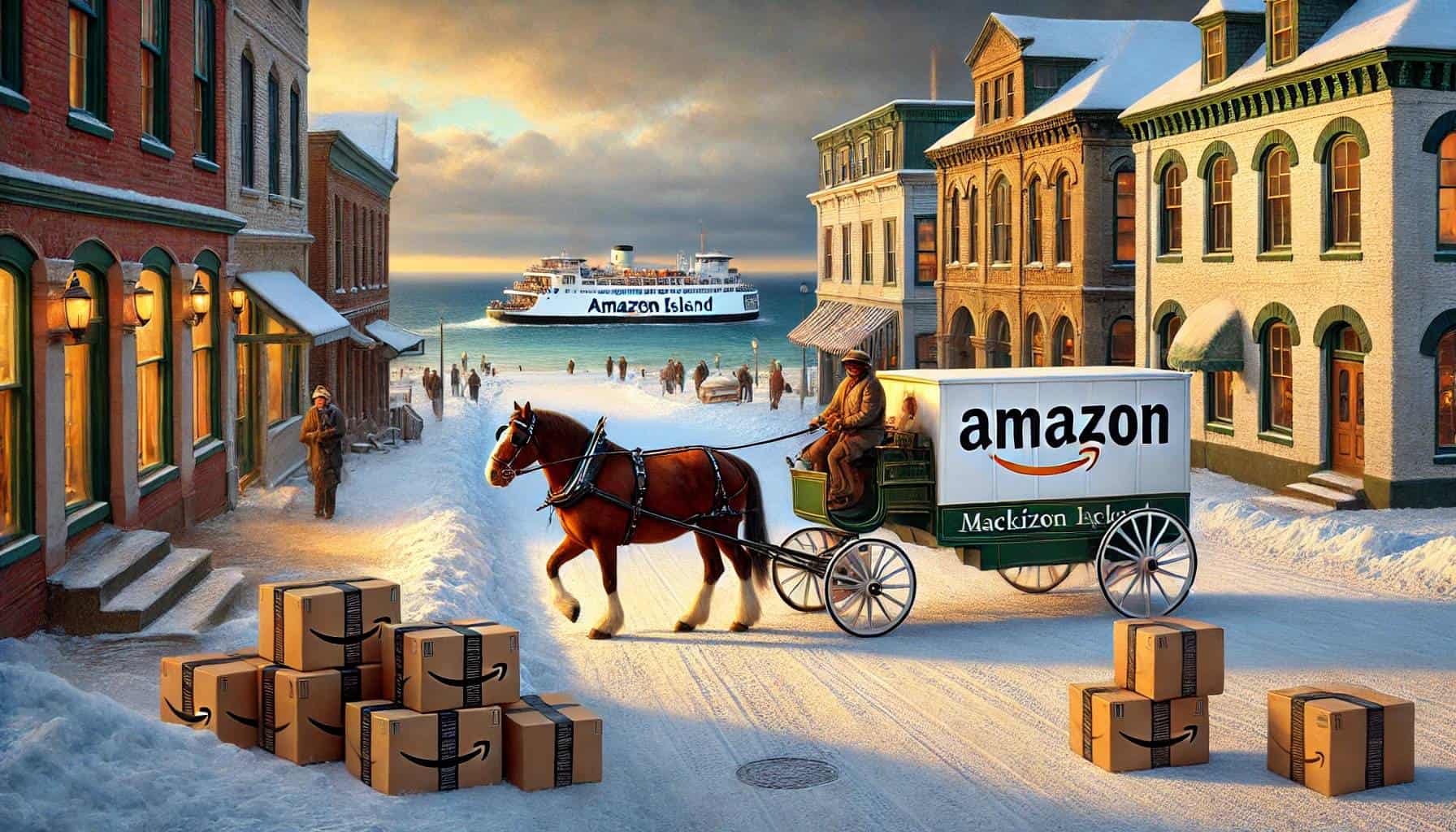 Wie Amazon in die entlegensten Regionen der Welt liefert: Mackinac Island, USA