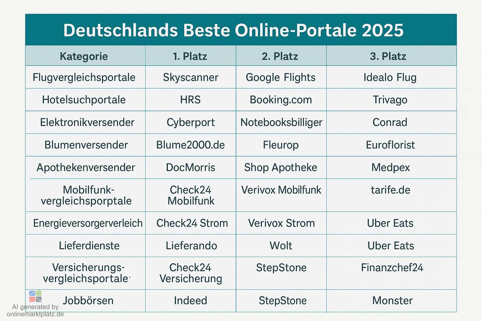 Deutschlands Beste Online-Portale 2025: Diese Anbieter überzeugen Verbraucher