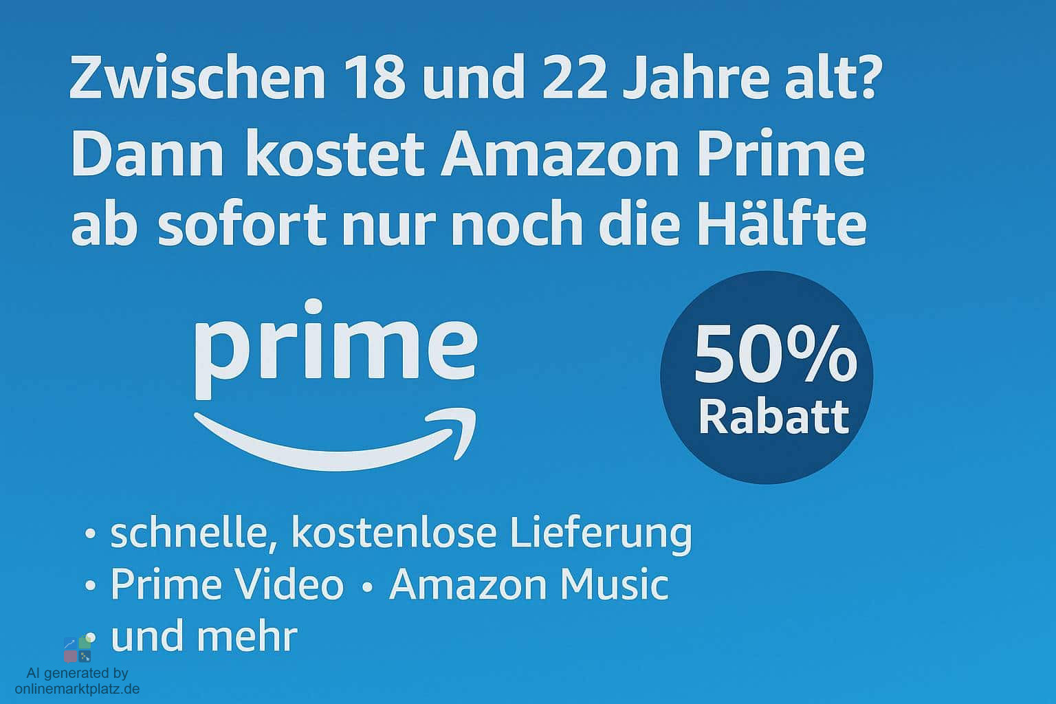 Amazon Prime für Jugendliche: Jetzt 50 % günstiger für 18- bis 22-Jährige