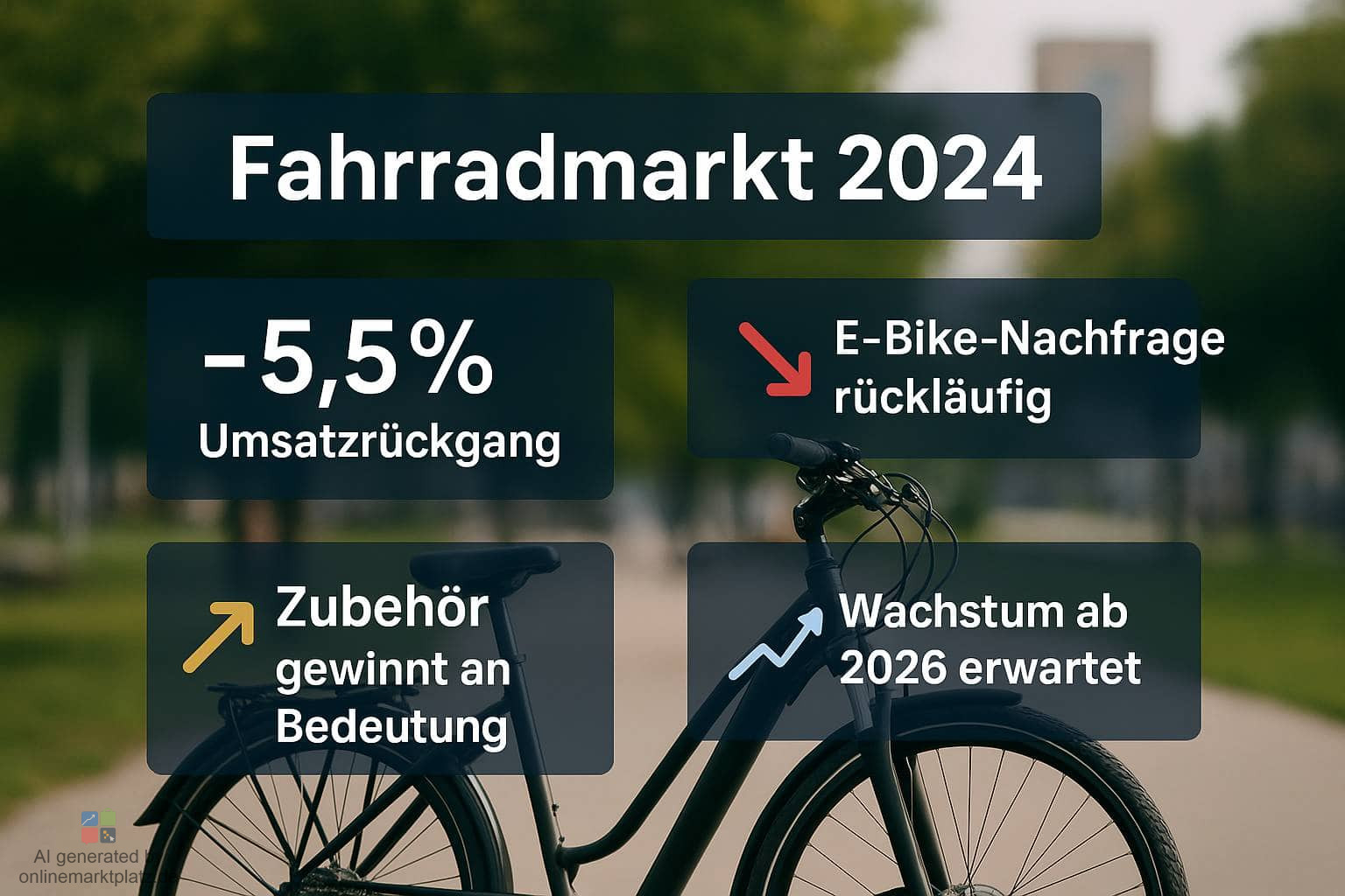 Fahrradmarkt 2024: Umsatzrückgang und Verschiebungen bei E-Bikes und Zubehör