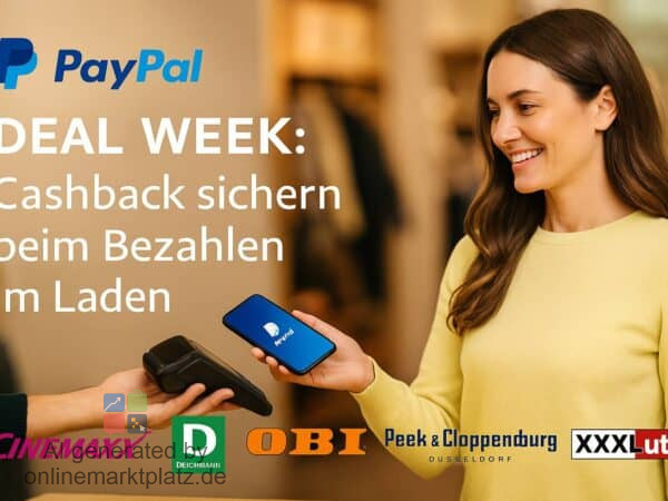 PayPal Deal Week: Cashback sichern beim Bezahlen im Laden