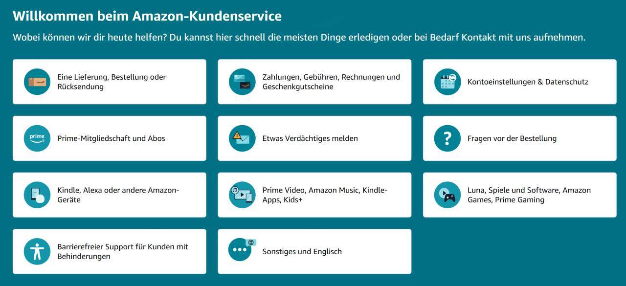 Amazon Kundendienst: So erhalten Kunden schnell Unterstützung