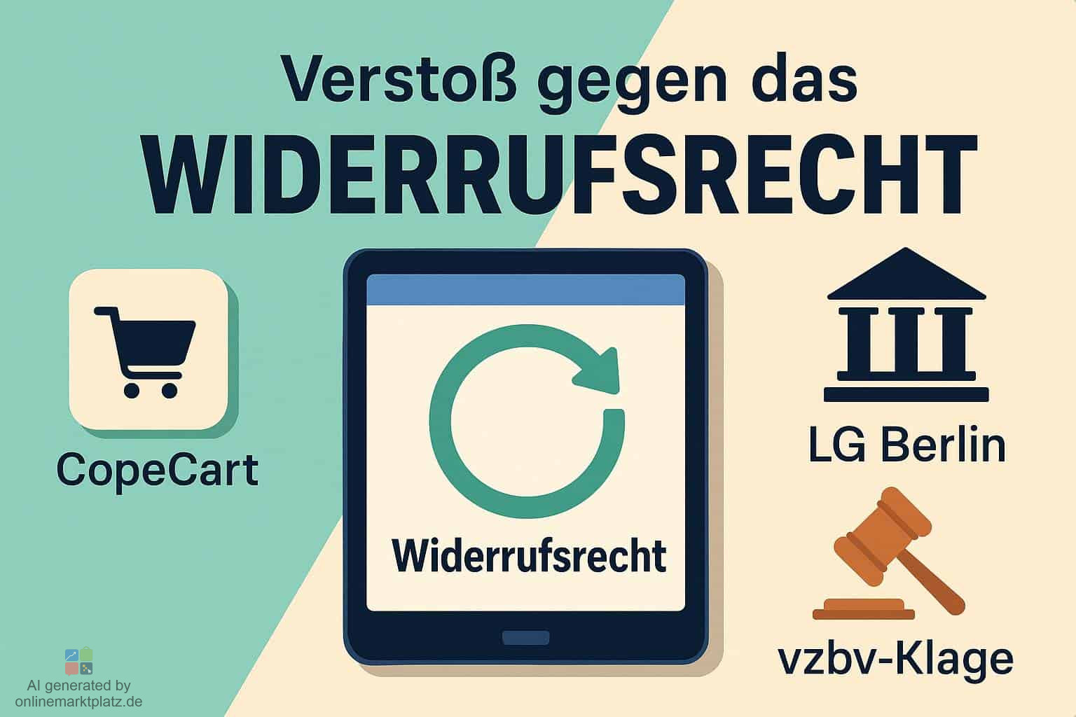 Verstoß gegen das Widerrufsrecht: Landgericht Berlin gibt vzbv-Klage gegen CopeCart statt
