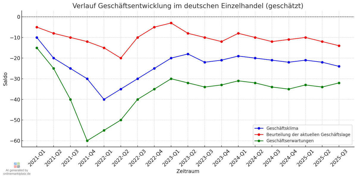 Geschäftsklima Einzelhandel im August 2025 verliert weiter an Schwung