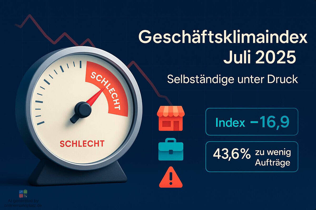 Geschäftsklimaindex Juli 2025: Selbständige unter Druck
