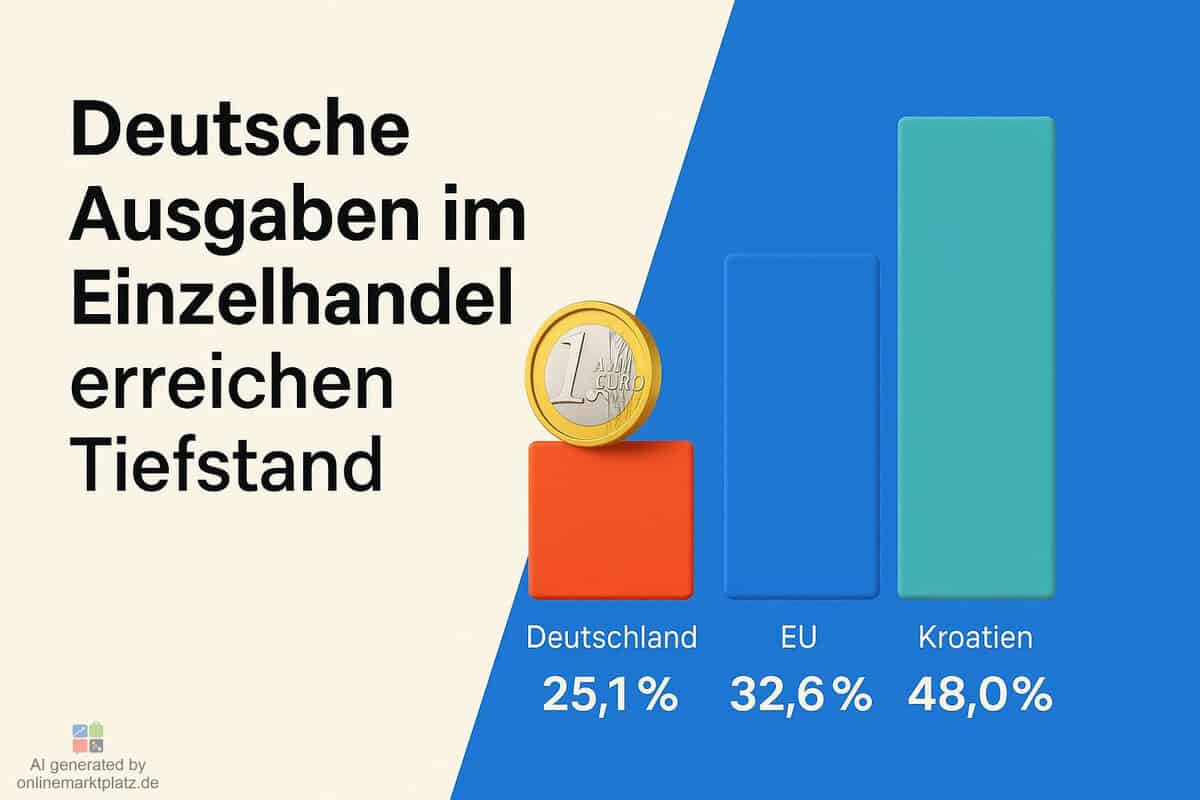 Konsumausgaben im Einzelhandel 2025 in Deutschland am niedrigsten