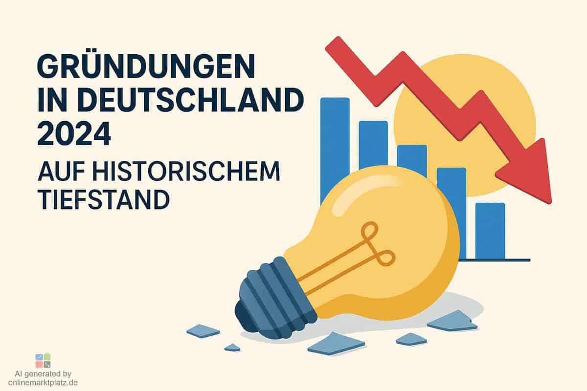 Gründungen in Deutschland 2024 auf historischem Tiefstand