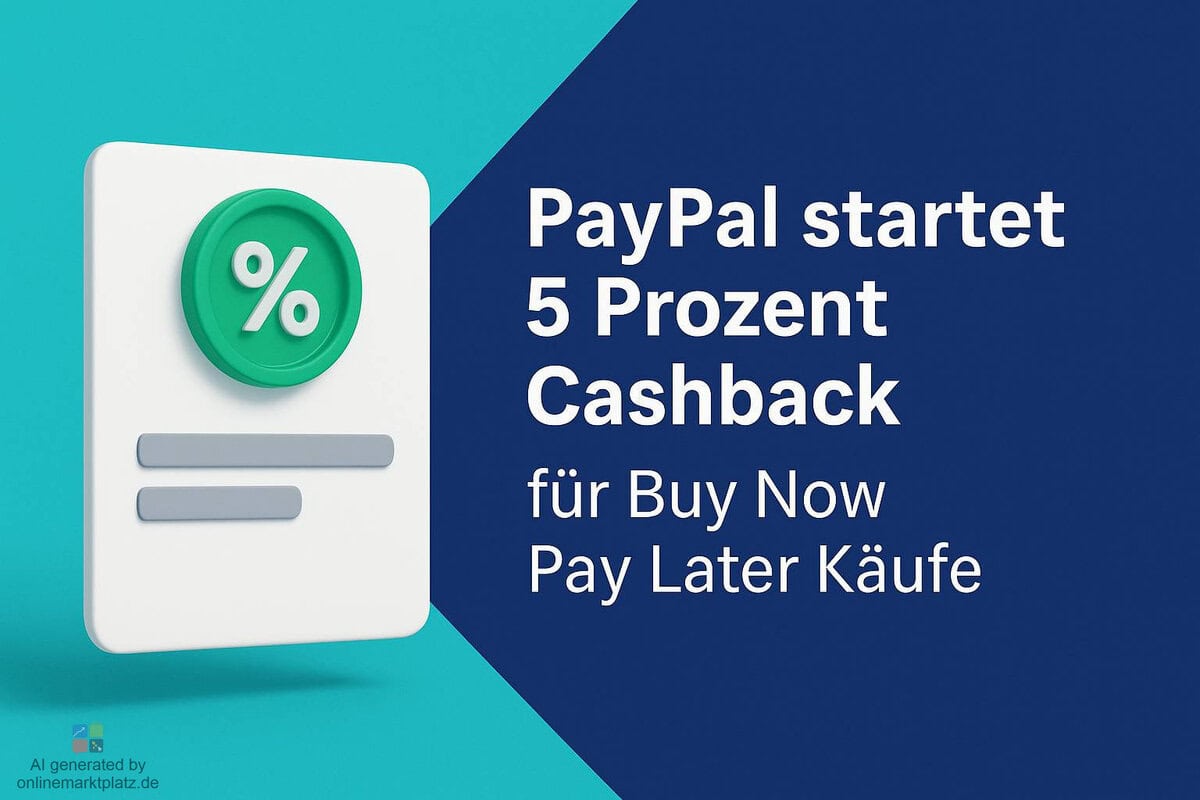 PayPal 5 Prozent Cashback Buy Now Pay Later für Feiertagseinkäufe