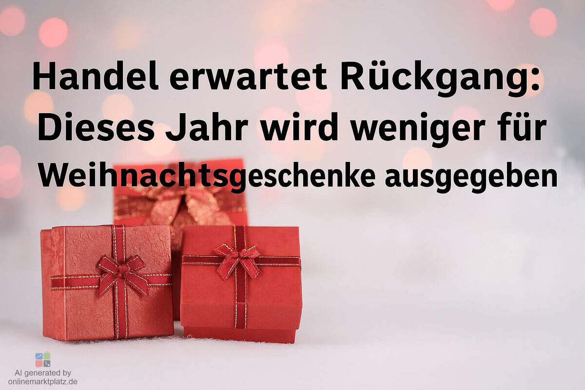 Handel erwartet Rückgang: Dieses Jahr wird weniger für Weihnachtsgeschenke ausgegeben