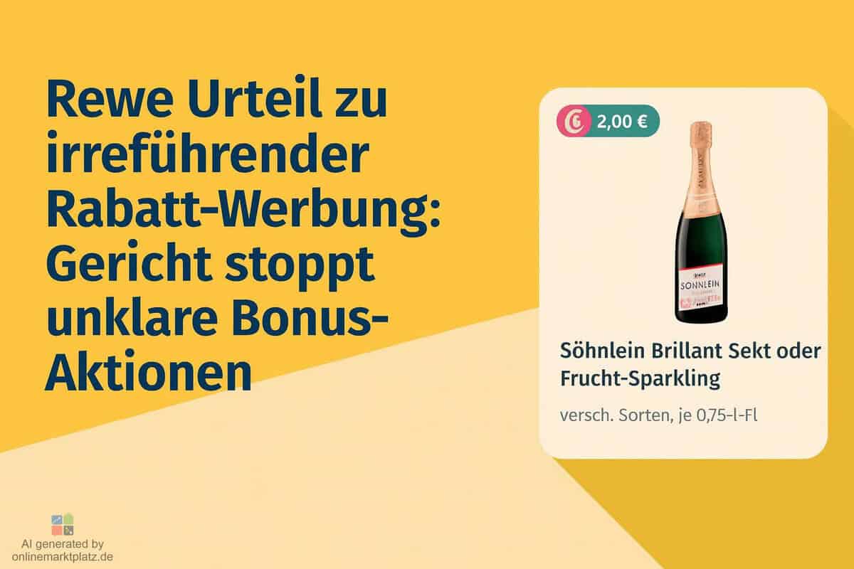 Rewe Urteil zu irreführender Rabatt-Werbung: Gericht stoppt unklare Bonus-Aktionen