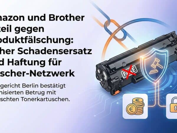 Amazon und Brother Urteil gegen Produktfälschung: Hoher Schadensersatz und Haftung für Fälscher-Netzwerk