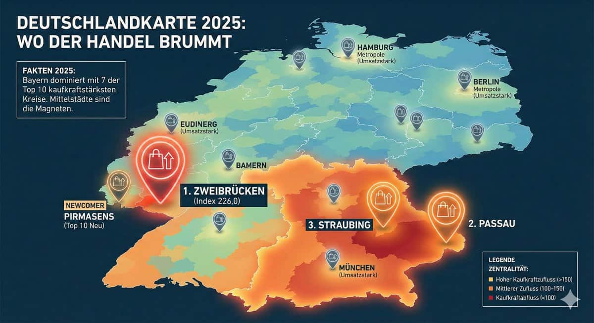 Deutsche Mittelstädte behaupten sich 2025 als führende Einzelhandelsstandorte