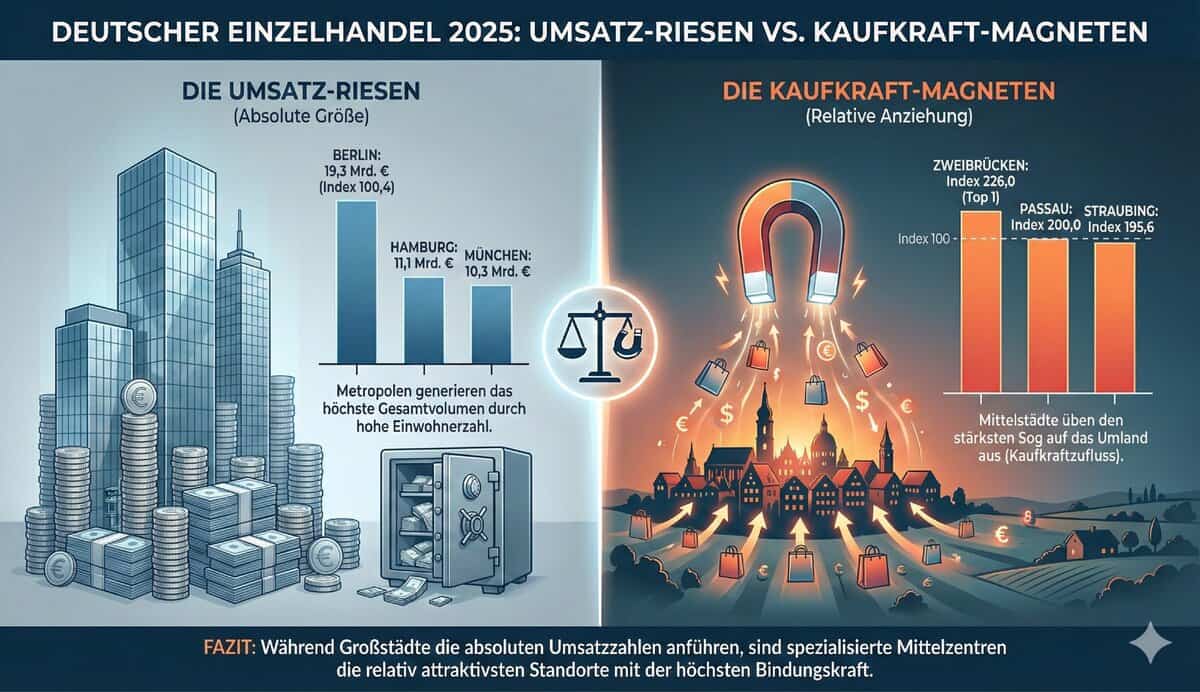 Deutsche Mittelstädte behaupten sich 2025 als führende Einzelhandelsstandorte