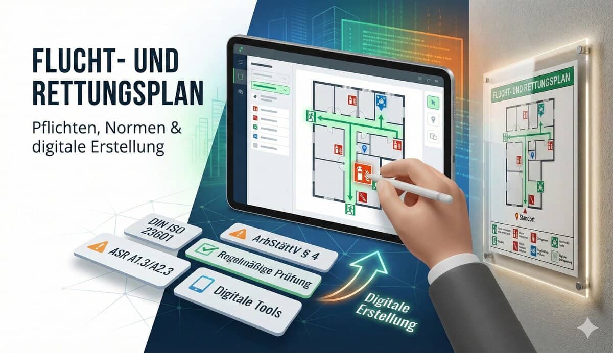 Flucht- und Rettungsplan: Warum er für jedes Unternehmen unverzichtbar ist und wie die Digitalisierung den Prozess revolutioniert