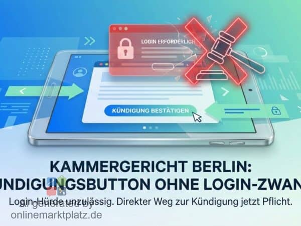Kammergericht Berlin stoppt Login-Hürde beim Kündigungsbutton