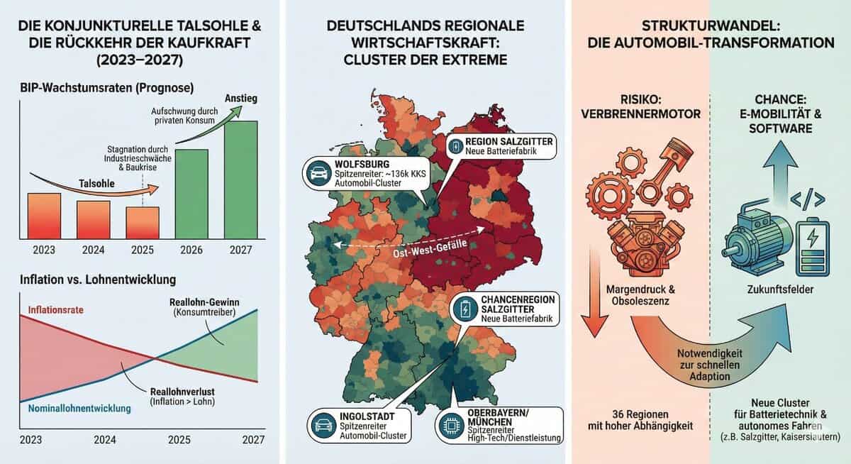 Wirtschaftsentwicklung in Deutschland 2025: Zwischen Stagnation und regionalen Wachstumsimpulsen