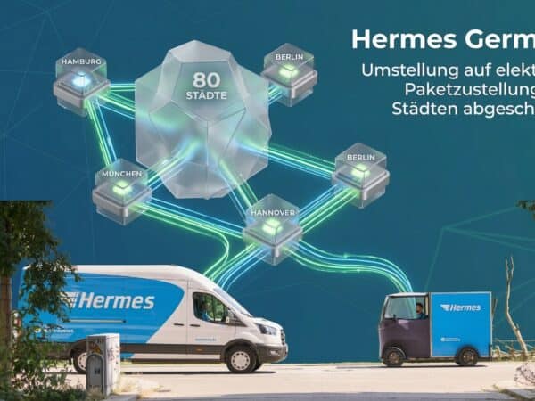 Elektrische Paketzustellung Hermes: 80 Städte erreicht