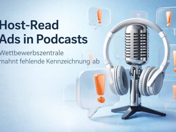 Host-Read Ads in Podcasts: Wettbewerbszentrale mahnt fehlende Kennzeichnung ab